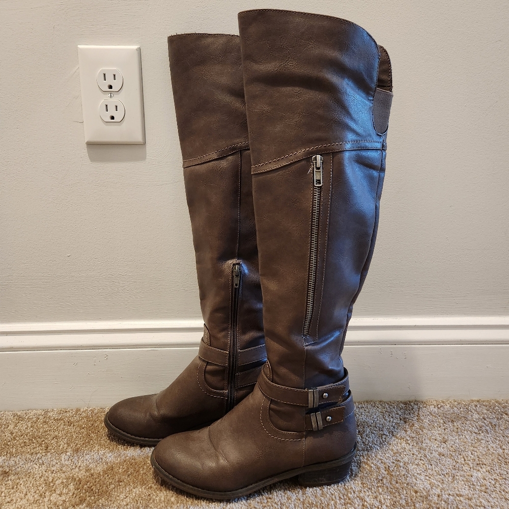 Brown Knee-High Women's Boots